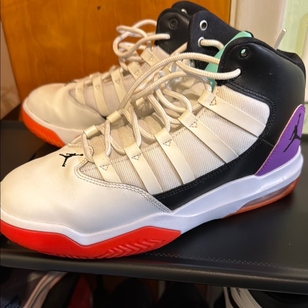 Air Jordan White and Black High-Top Sneakers